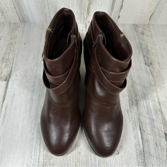 THALIA SODI Tully Women's Brown Strappy Buckle Accent Bootie #1004 - Picture 2 of 12